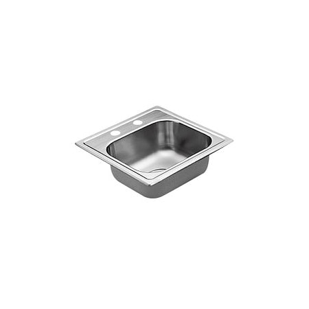 Moen 15"X15" Stainless Steel 22 Gauge Single Bowl Drop In Sink G2245622